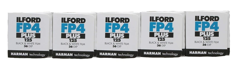 Ilford FP4+, 35 mm/36 Belichtungen, 5 Rollen