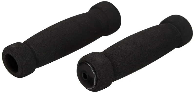 Prophete Fahrradgriffe, Soft-Griffe mit Lenkerstopfen, Lenkergriff, Länge 130 mm, Farbe schwarz