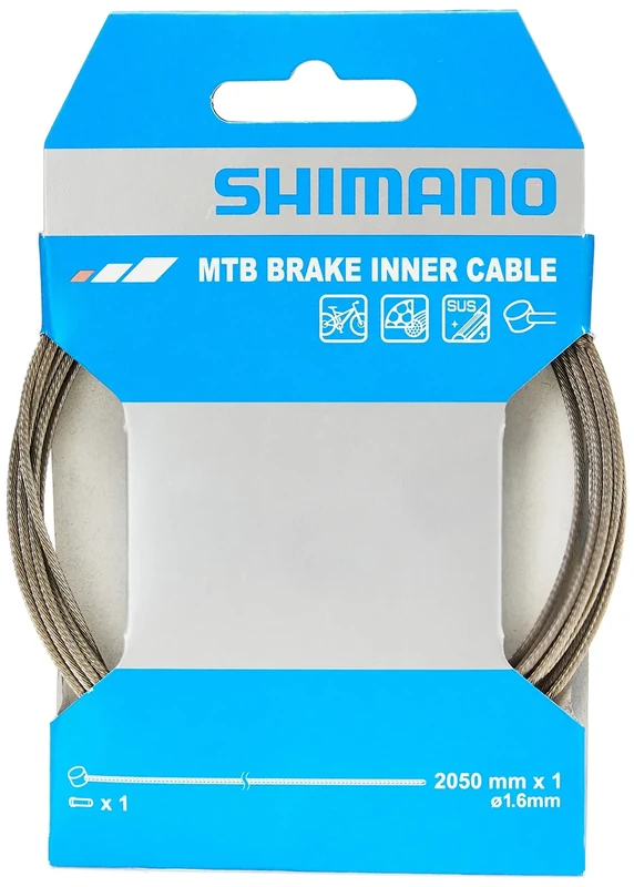 Shimano Bremszug MTB Edelstahl, silber, Länge: 2.050 mm, Y-80098210