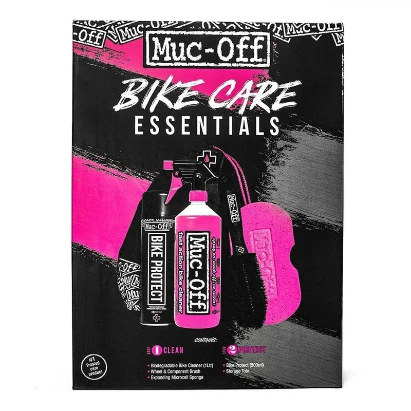 Muc-Off Basis Fahrrad Reinigungsset - Must-Have Fahrrad Zubehör für die Reinigung und den Schutz Ihres Fahrrads – Mit Muc-Off Bike Cleaner, Bike Protect, Reinigungsbürste und Mehr