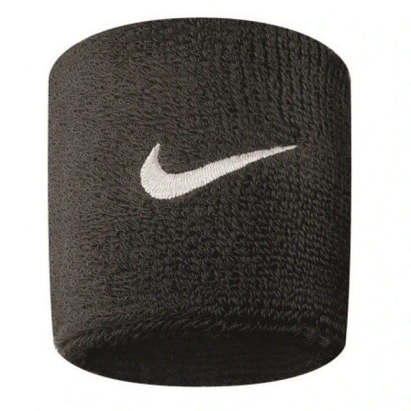 Nike Unisex-Youth Swoosh Gelenkband, Black/White, One Size (2er Pack)