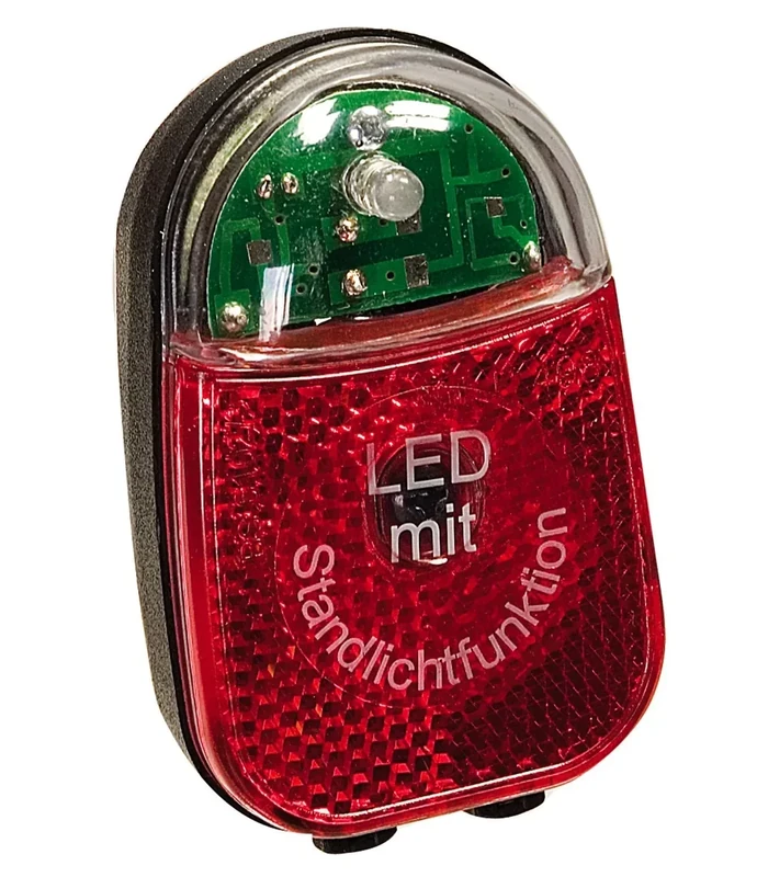 BÜCHEL Fahrrad Rücklicht LED für Dynamo betrieb I StVZO zugelassen mit Standlicht I Gepäckträger Rücklicht BEETLE I Fahrradrücklicht, dynamo, Fahrradlicht hinten, Schwarz