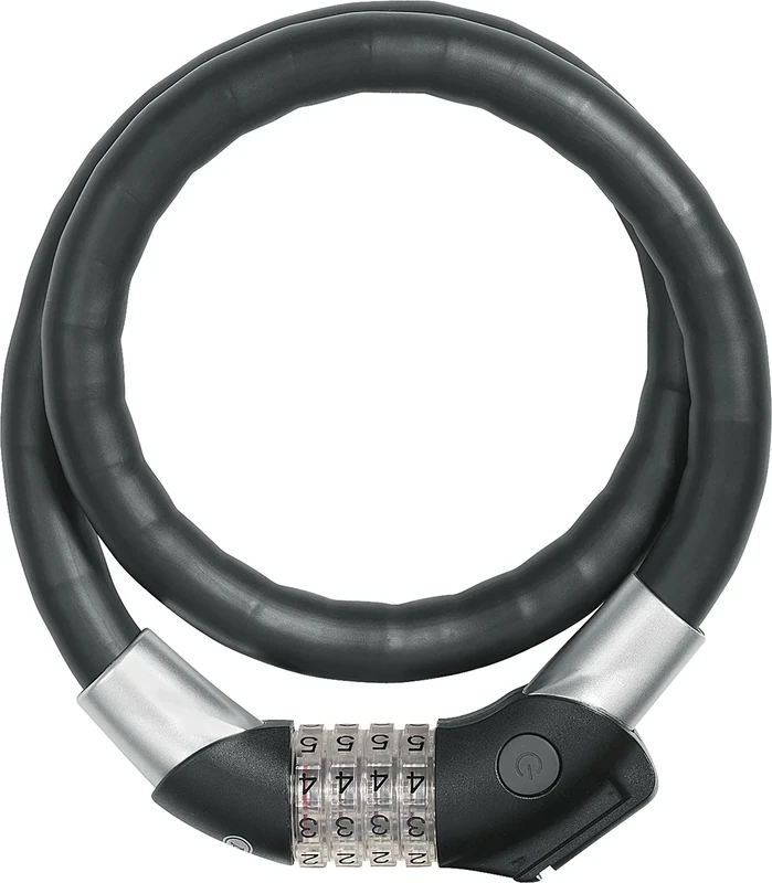 ABUS Kabelschloss Steel-O-Flex Raydo Pro 1460/85 KF - Fahrradschloss-Set mit Halterung KF für den Sattelklemmbolzen des Fahrrads - 20 mm Sicherheitslevel 6 - Schwarz - Image 1