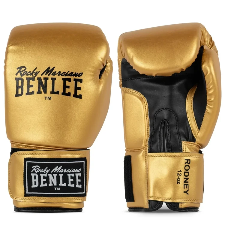 BENLEE Boxhandschuhe aus Kunstleder Rodney, Gold/Black, 14 oz