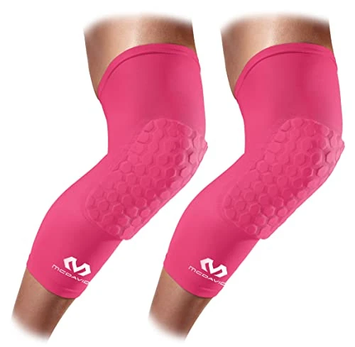Mcdavid Kompression-Beinschützer mit Knieschoner für Damen und Herren – in Mehreren Farben – für Basketball, 6446R-PK-XL, Hellrosa, XL