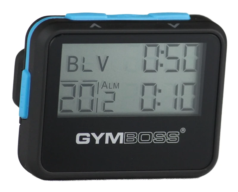 Gymboss Intervallzeitgeber Und Stoppuhr SCHWARZ-BLAU SOFTBESCHICHTUNG