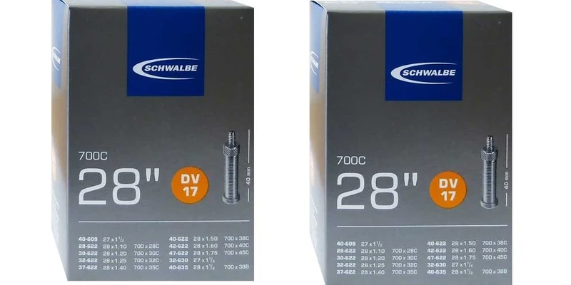 Schwalbe DV17 Innenschlauch, Schwarz, 71,2 cm (28 Zoll), 2er Set