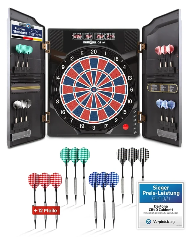 Dartona Elektronische Dartscheibe CB40 Cabinett - | Sieger Preis-Leistung bei Vergleich.org