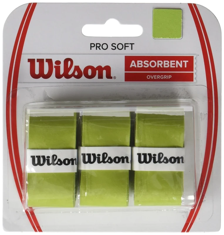 Wilson Griffbänder Pro Soft Overgrip 3 Pack, Lime, WRZ4040LI