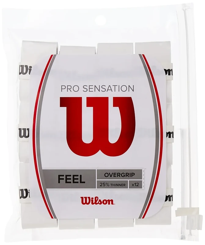 Wilson Griffband, Pro Overgrip Sensation, Unisex, Weiß, 12 Stück, WRZ4011WH STANDARD - Image 1