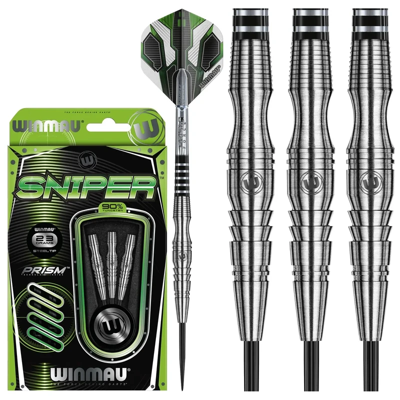 WINMAU Sniper 23g Profi Wolfram Steeltip Dartpfeile Set mit Flights und Schäfte - Image 1