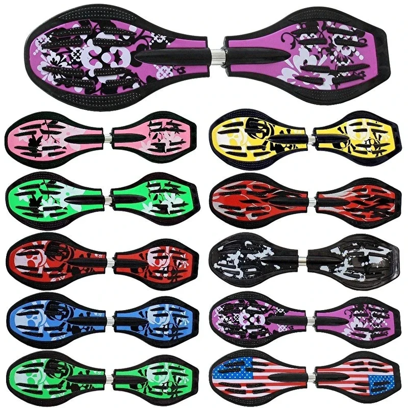 Waveboard Original Funtomia mit ABEC9 Kugellager inkl. Tasche - Bis 120kg - (Verschiedene Farbdesigns)