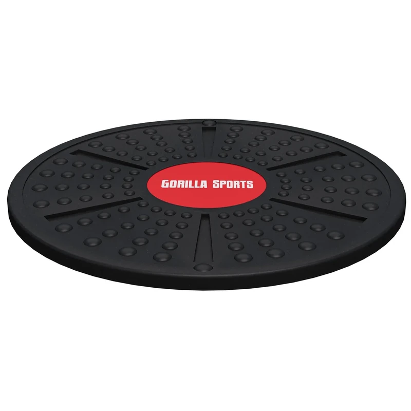 GORILLA SPORTS® Balance Board - Durchmesser 40cm, bis 110kg Belastbar, Kunststoff - Therapiekreisel Wackelbrett, Gleichgewichtstrainer, Balance-Board, Physiotherapie, Stärkung Tiefenmuskulatur