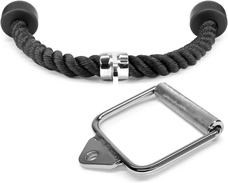 Yes4All TTBB Kabelbefestigung, Trizepsseil 68.6 cm + Einhand-Griff