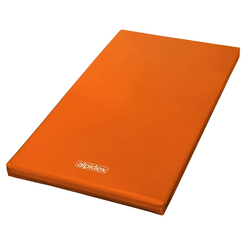 Alpidex Matte Turnmatte Sportmatte Gymnastikmatte 200 x 100 x 8 cm mit Antirutschboden RG 20 (sehr weich), Farbe:orange