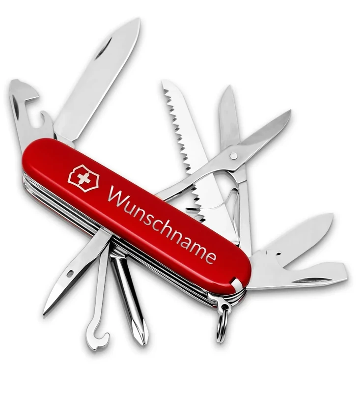 Victorinox Fieldmaster Taschenmesser mit Gravur I Geschenk für Männer zum Geburtstag I Messer , Schweizer Taschenmesser personalisiert I 15 Funktionen