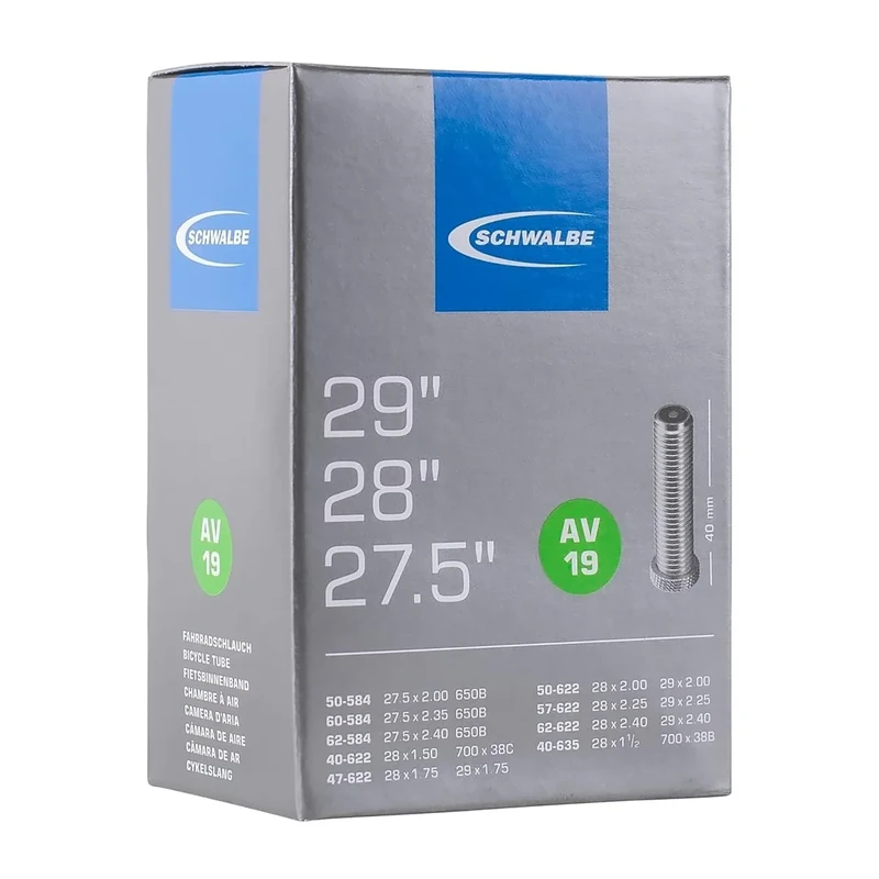 Schwalbe Unisex AV19 Schlauch, Schwarz 2er Pack, Einheitsgröße / 40 mm