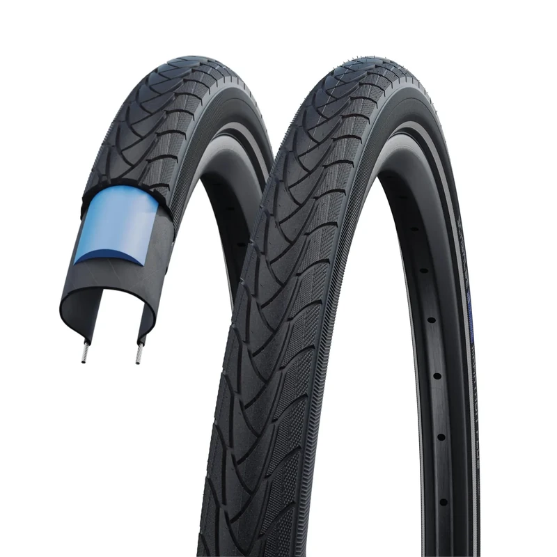 Schwalbe Marathon Plus Fahrradreifen – 28x1.00-25-622 – der unplattbar-Reifen für Fahrräder - SmartGuard - Image 1