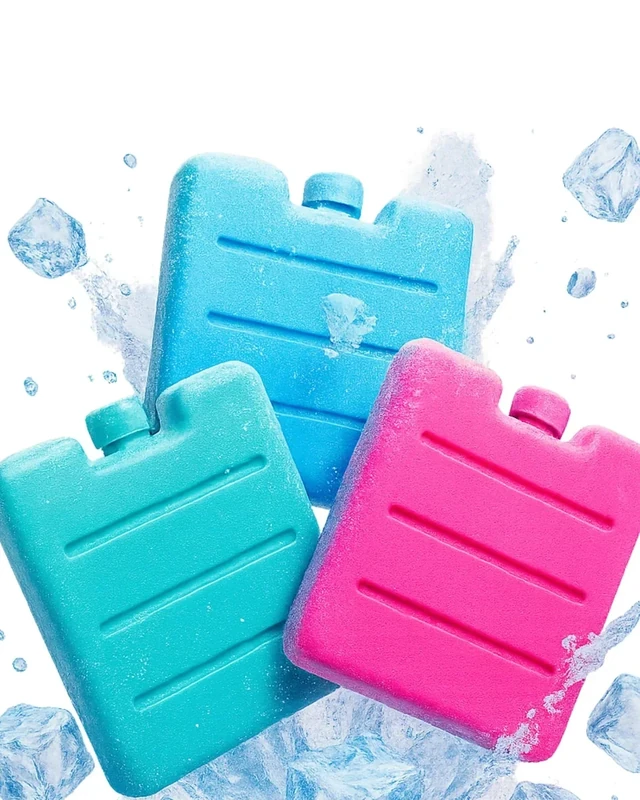 ToCi 6 x Mini Kühlakku – Kleine Kühlpads für Brotdose, Lunchbox, Kühltasche & Kühlbox - Wiederverwendbare Kühlelemente lebensmittelecht & BPA-frei - XS Eisakkus bunt 7,5 x 7,5 cm