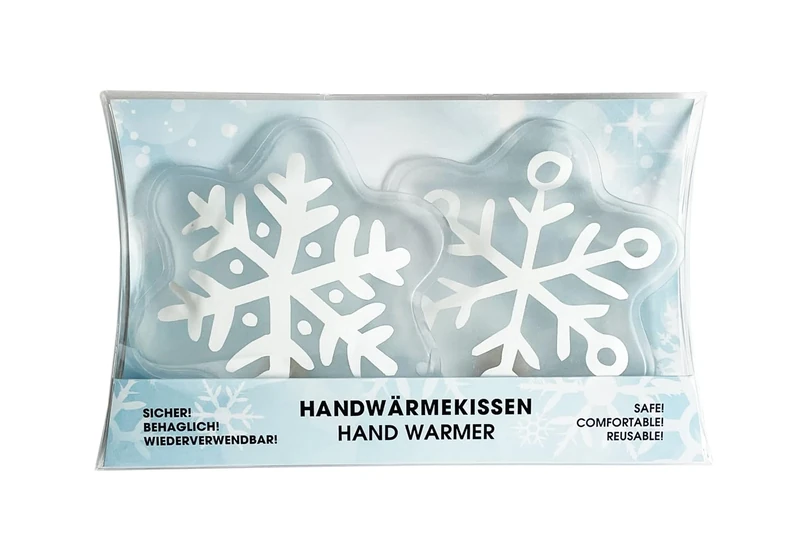 2er Set Taschenwärmer Winter Schneeflocke - Wichtelgeschenk, Handwärmer, Hot Pack, Taschenheizkissen