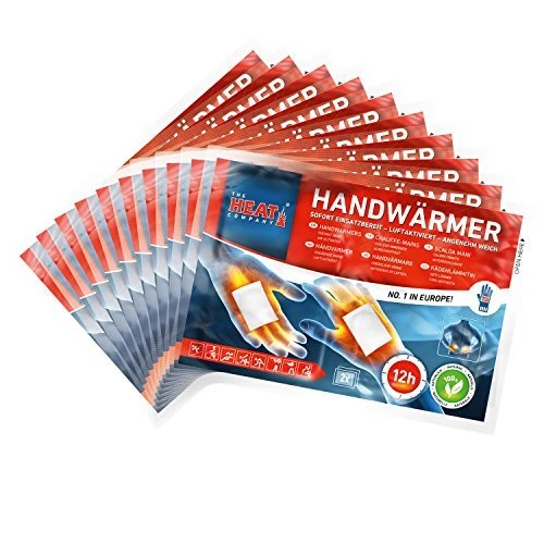 The Heat Company Handwärmer - Neu: 30% weniger Plastik - EXTRA WARM: 12 Std. Wärme für die Hände - 10 Paar - luftaktivierte Wärmepads - Taschenheizung gegen kalte Hände
