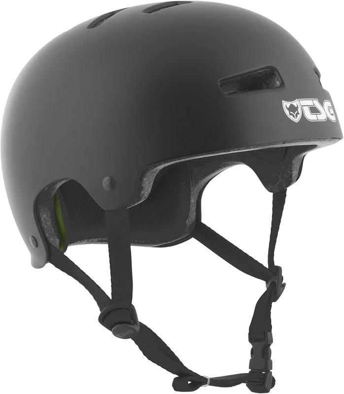 TSG Unisex Evolution Solid Color Helm, Schwarz (satin black), S/M EU