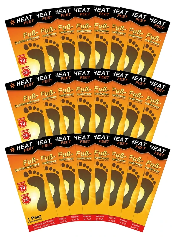 24 Paar HEAT FEET Wärmesohlen, Heizsohlen, Einlage Fußwärmer, wärmende Sohlen, warme Einlegesohlen, Wintersportarten Outdoorsport Weihnachtsmarkt, bei kalten Füßen
