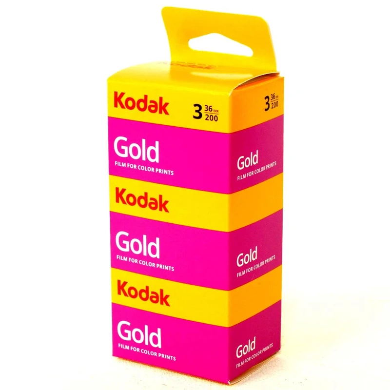 kodak 1880806 Gold 200 Film, GB13536-H - 3 Stück (Gelb/Lila)