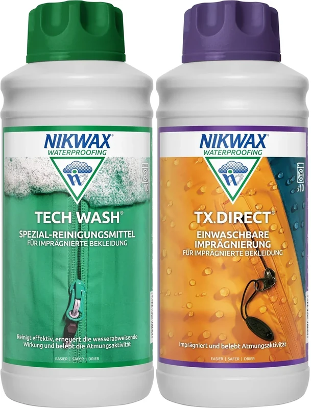 Nikwax Twin Pack - Tech Wash + TX.Direct Wash-In 2 x 1L