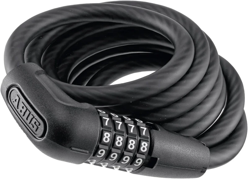 ABUS Kabelschloss Numero 5510C/180 - kompaktes Fahrradschloss mit Zahlencode für günstige Zweiräder und Kinderfahrräder - 10 mm Sicherheitslevel 3 - Schwarz