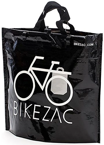 BikeZac Einkaufstasche | Fahrradtasche | Clip-On EINKAUFS-Tasche | Fahrrad-Einkaufstasche | Gepäckträger-Tasche | Einkaufswagen Tasche | Wiederverwendbar | Recycling-Tasche | Black - Image 1