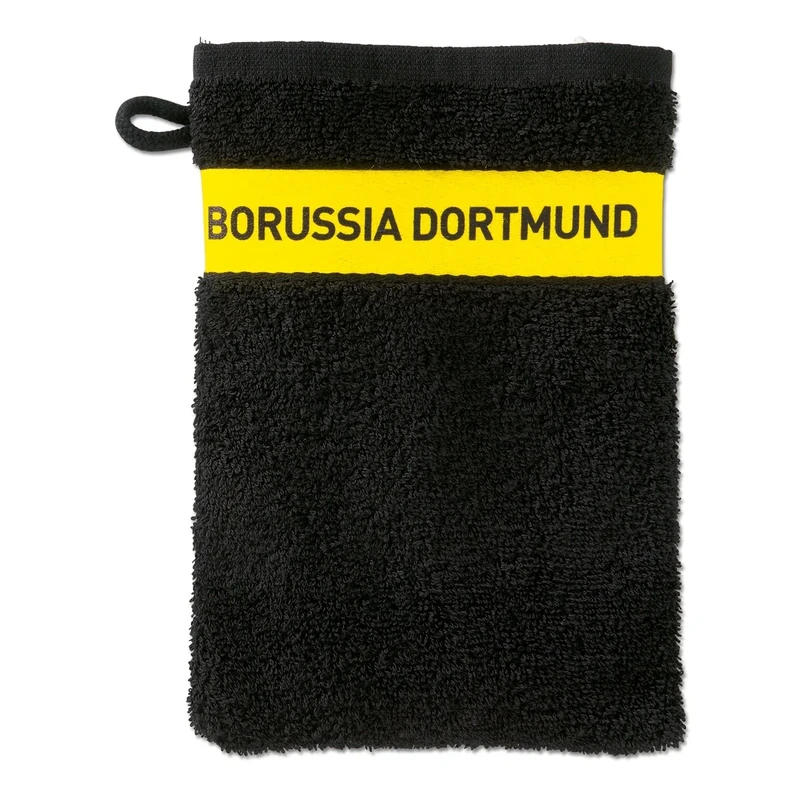BVB-Waschhandschuh (schwarz) Borussia Dortmund