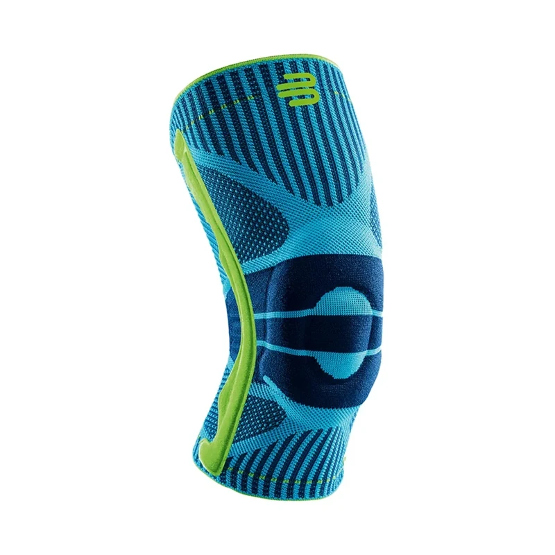 Bauerfeind Kniebandage "Knee Support" Unisex, 1 Sportkniebandage für Joggen und Fußball, Knie-Bandage mit Silikonring nach Kreuzbandriss / Meniskusriss, Rechts & links tragbar, M, Rivera - Image 1