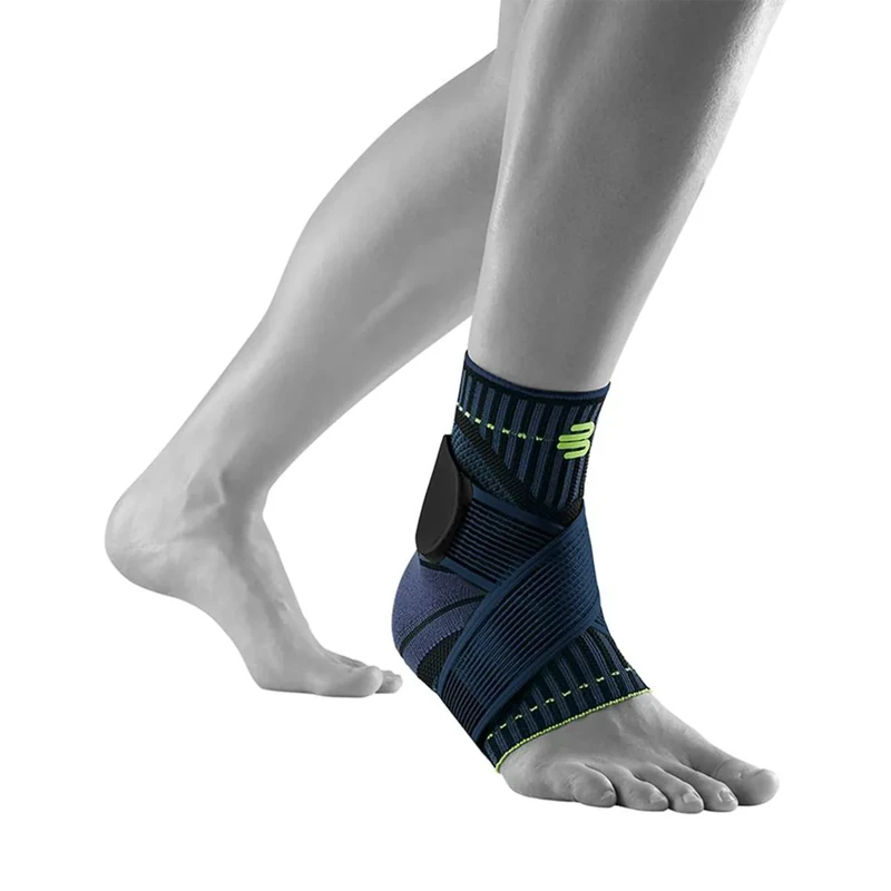 BAUERFEIND Sprunggelenkbandage „Ankle Support“ Unisex, 1 Sprunggelenk Bandage für Sport wie Fußball, Fitness und Joggen, Kein Umknicken durch Knöchelbandage, Schwarz, M