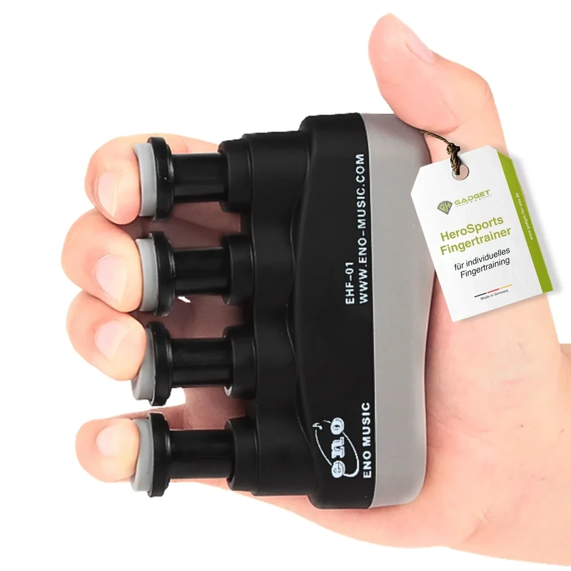 HeroSports Fingertrainer - Handtrainer - Fingerübungswerkzeug für Musiker - individuelles Fingertraining - Fingerstärker mit verstellbarer Widerstand 4-7 Pfund - Handkraft stärken - Fingerübung