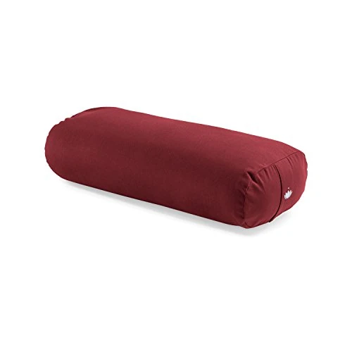 LOTUSCRAFTS® Yoga Bolster für Yin (Large), Kissen lang mit Kapok-Füllung, Waschbarer Bezug aus 100% Bio-Baumwolle, Großes für Restorative Yoga, bolster, Pilates