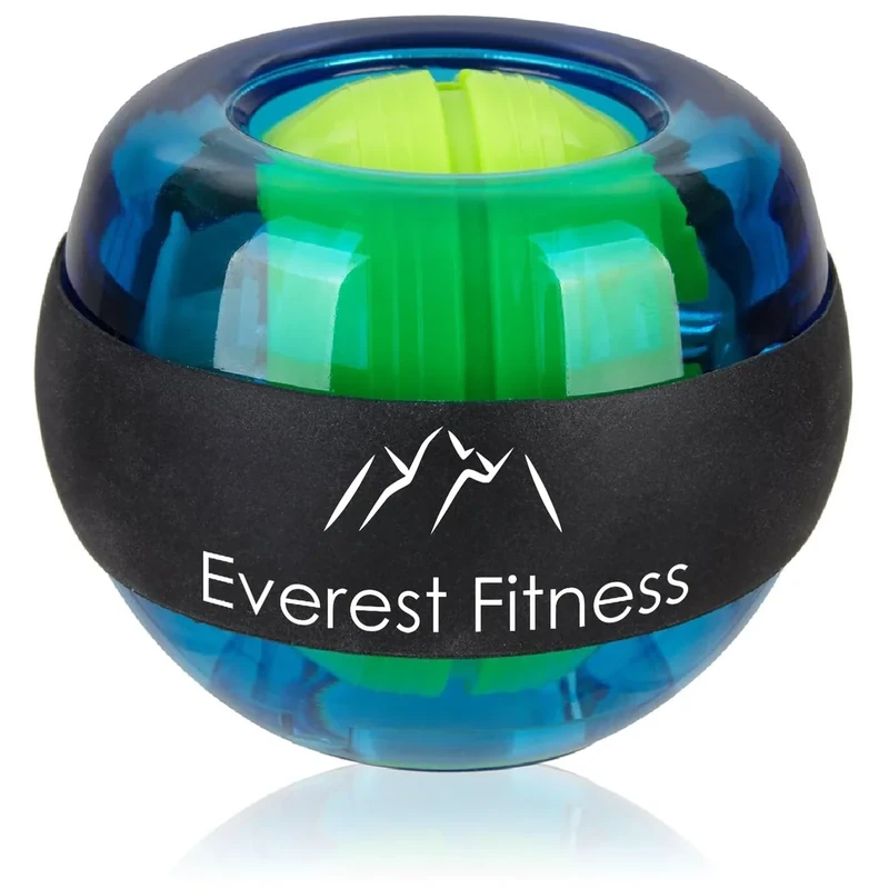 EVEREST FITNESS Powerball Handtrainer - Gyroball Handgelenk Trainer - Gyro Ball mit Griff - Gyrotwister - Power Ball Hand Trainingsgerät - Powerball zum Training der Hand - Grün