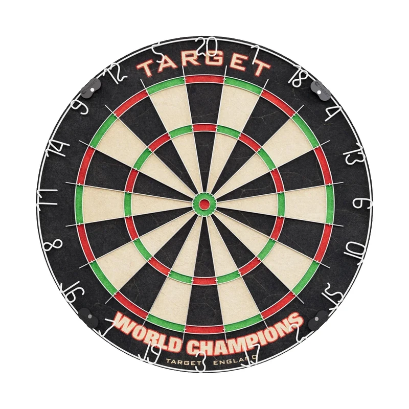 Target Darts World Champions Dart Board | Stahlspitzen-Dartscheibe mit selbstheilenden Sisal-Borsten und rotierendem Punktring | Dartscheiben-Set in Wettkampfgröße | Professionelles Dartzubehör