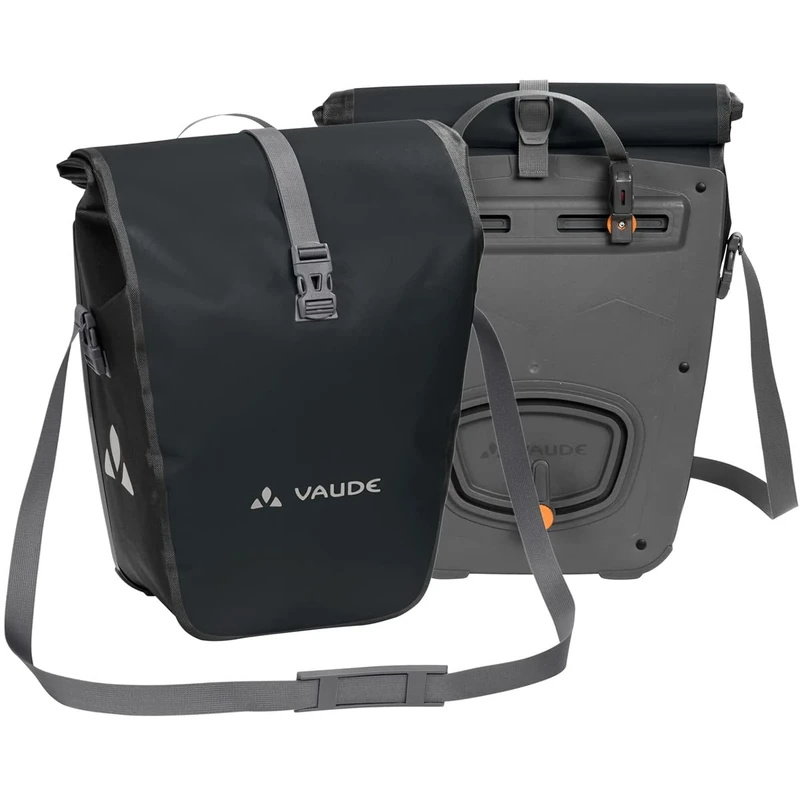 VAUDE Fahrradtaschen für Gepäckträger Aqua Back 2x24L in schwarz 2 x Hinterradtaschen wasserdicht, Fahrrad Gepäckträgertasche hinten, einfache Befestigung – Made in Germany - Image 1