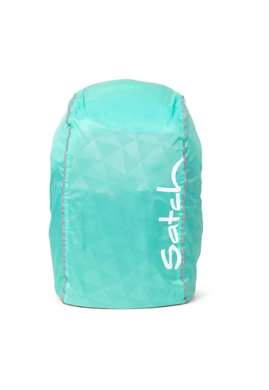 Satch Regenschutz für Schulrucksäcke, wasserdicht und schmutzabweisend mit Reflektoren Regencape Mint - Mint