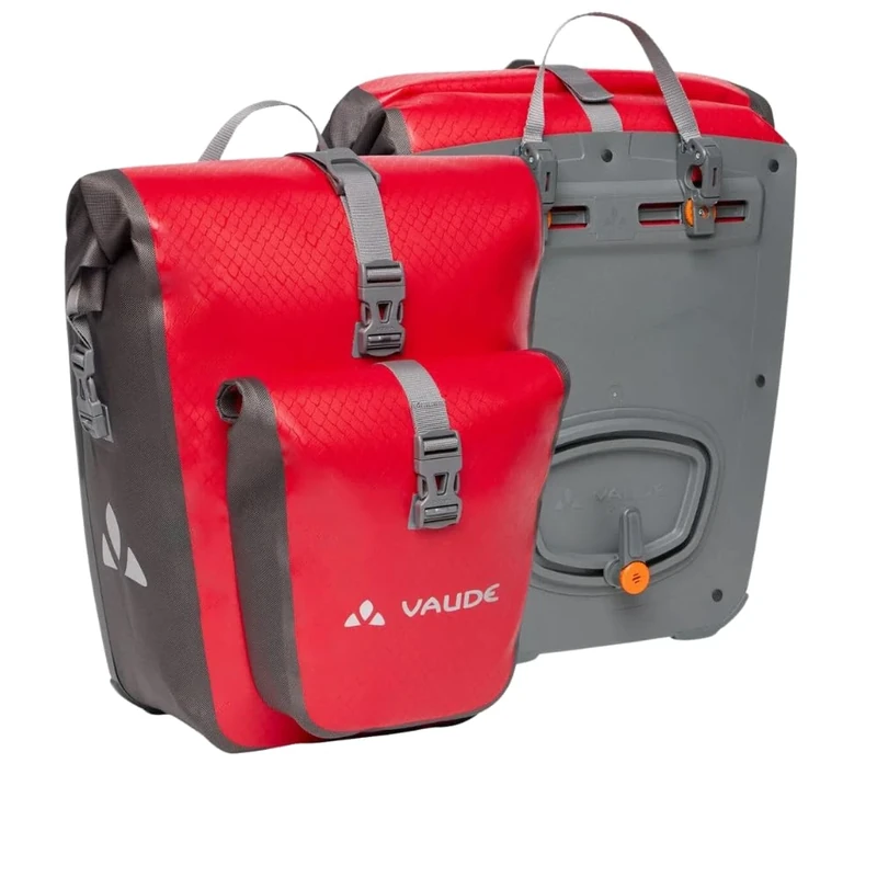 VAUDE Fahrradtaschen für Gepäckträger Aqua Back Plus, 2 x Hinterradtaschen wasserdicht, 51 Liter Gesamtvolumen, Fahrrad Gepäckträgertasche hinten, einfache Befestigung – Made in Germany