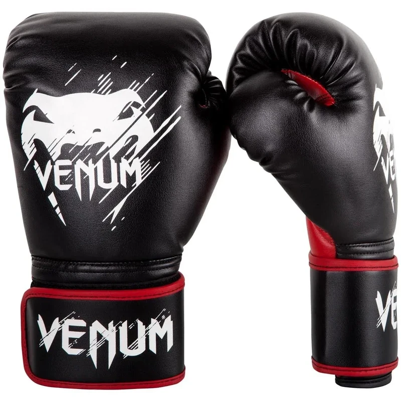 Venum, Contender Kinder Boxhandschuhe, Unisex Kinder, 6 Oz, Schwarz/Rot