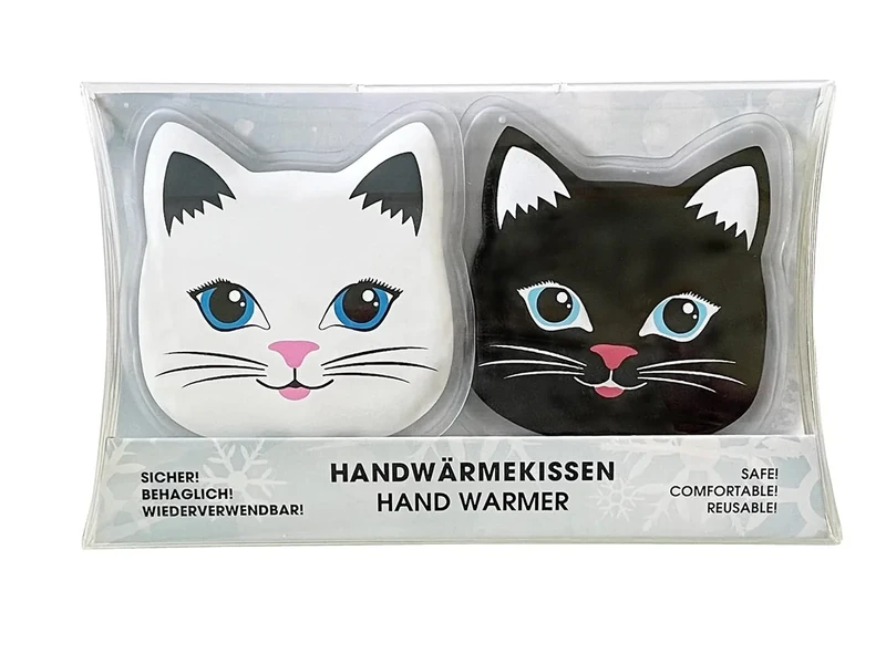 2er Pack Taschenwärmer Katze - Wichtelgeschenk - Handwärmer - Taschenheizkissen
