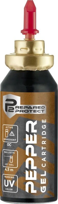 P2P Pfeffergel-Kartusche, 11 ml, Tierabwehr Mittel geeignet für PGS und HDR 50 Launcher, Pistolen Abwehrgel zur Selbstverteidigung von Tieren, Sprühweite 4.5 m