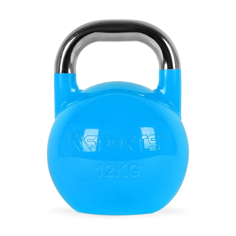 Kettlebell Competition 12 kg | Professional Studio Qualität | inkl. Übungsposter | Wettkampf Kugelhantel