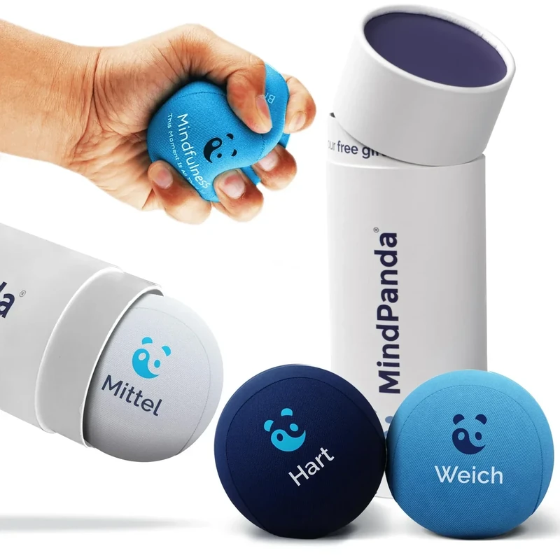 MindPanda Geist & Körper Gel-Stressball für Erwachsene – Handtherapie Anti Stress Bälle Quetschbälle mit dualer & dreifacher Dichte – Angst und Stressabbau – Griffstärkender Handtrainer, Fingertrainer