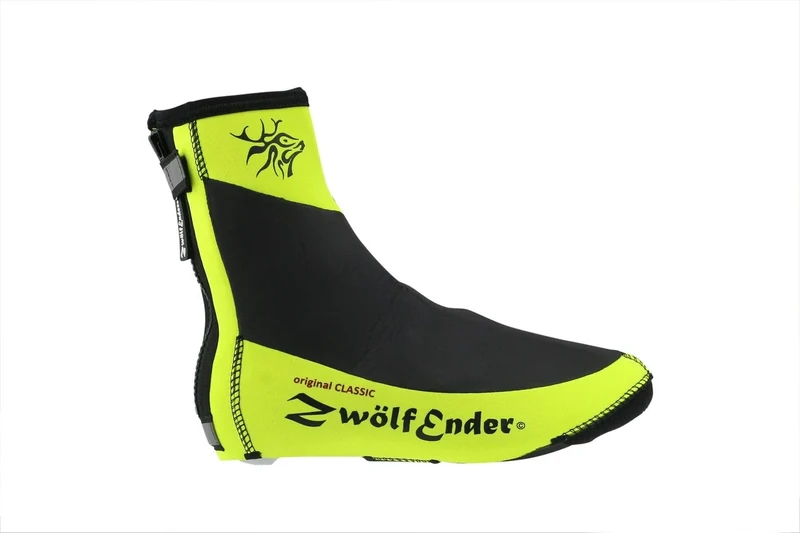 Zwölfender Classic gelb Größe XL Winddichte, wasserdichte und wärmeisolierende Neopren-Überschuhe für Herren und Damen | Schuhüberzug Kälteschutz Thermo Überschuhe Rennrad MTB