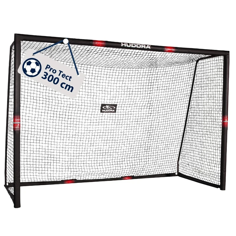 HUDORA Fußballtor Pro Tect - großes Fußballtor für Kinder und Erwachsene - Schaumstoff ummanteltes Fußballtor mit Netz - Hochwertige Outdoor Torwand mit Aufprallschutz