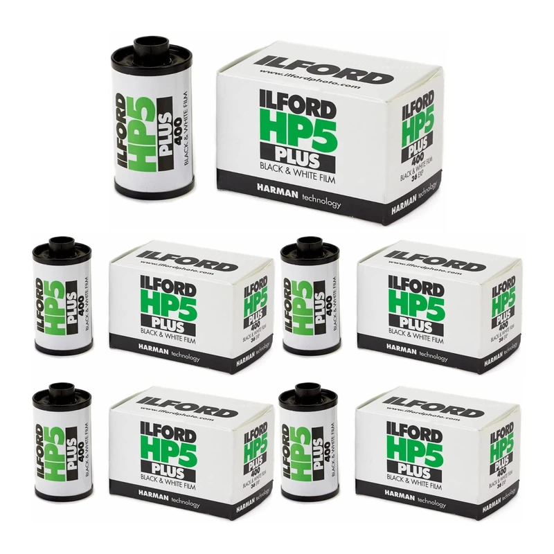 Ilford HP5 Plus ISO 400 Filmrollen, 35 mm, Schwarz und Weiß, 36 Positionen, 5 Rollen