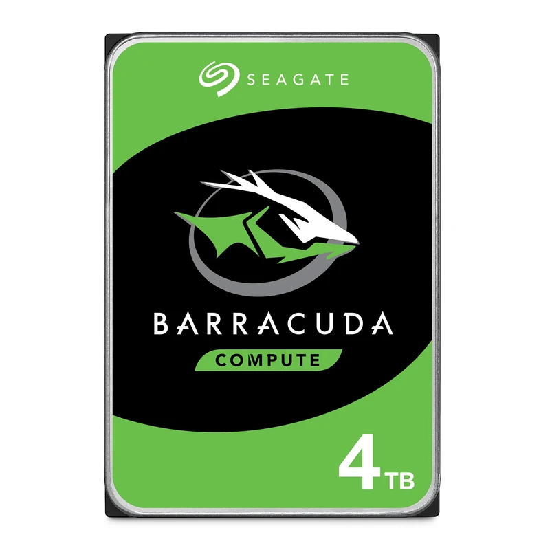 Seagate Barracuda 4 TB interne Festplatte, HDD, 3.5 Zoll, 5400 U/Min, 256 MB Cache, SATA 6 Gb/s, silber, Modellnr.: ST4000DM004